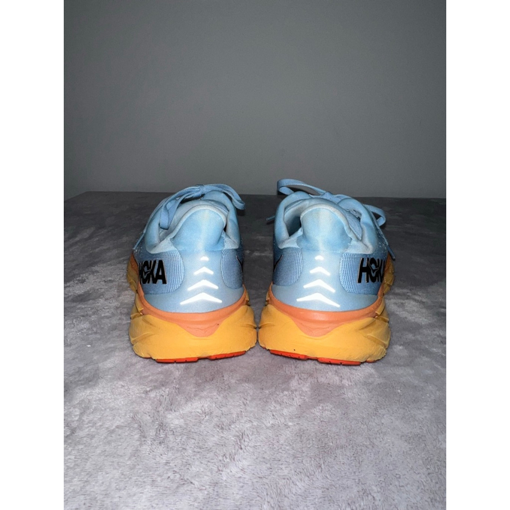 Women's Hoka Clifton 9 Athletic Shoes Size 9.5 Blue Orange - Picture 5 of 8